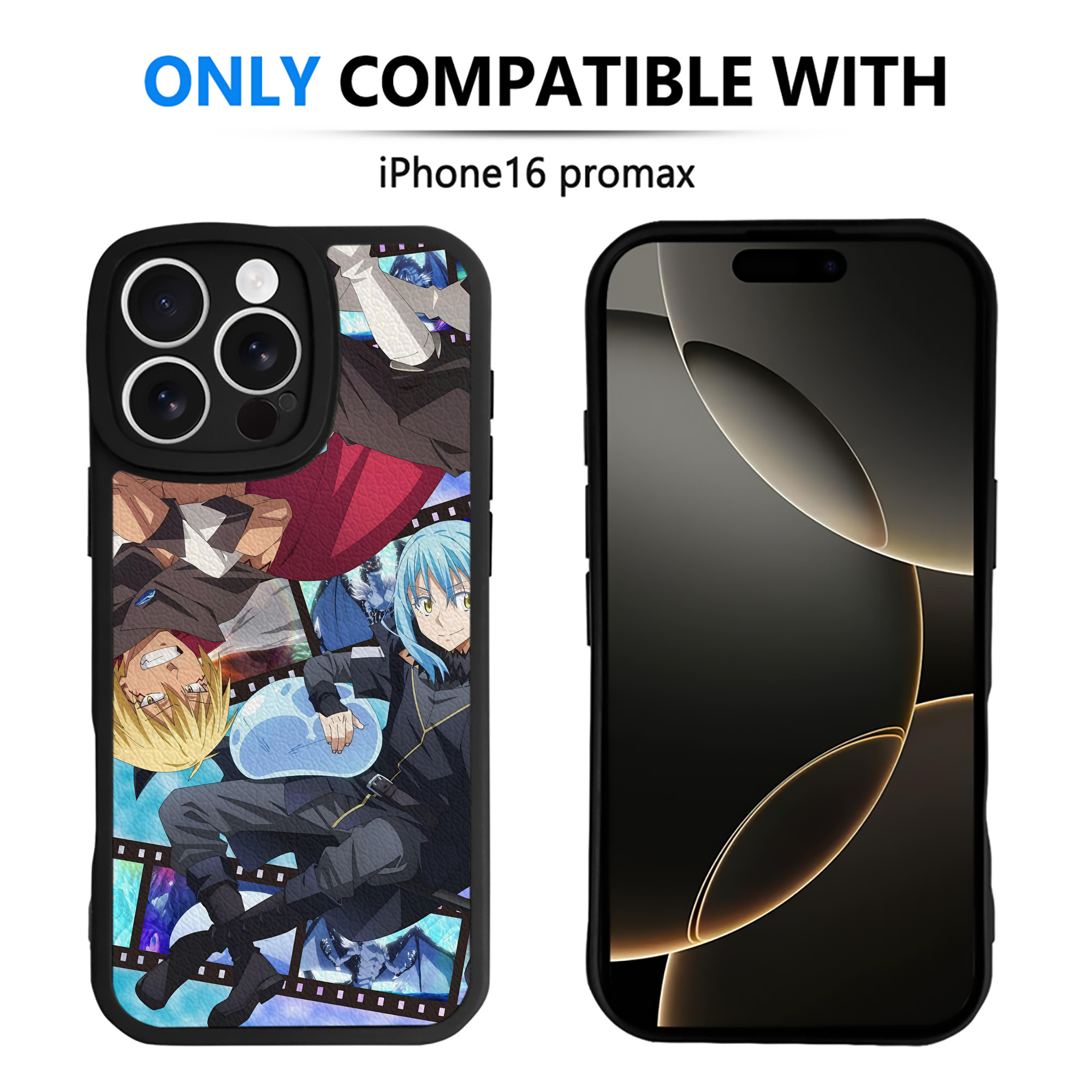 （画像用） 転スラ Regarding Reincarnated to Slime 【iPhone 16シリーズ対応】シリコンスマホケース（レザー調） 材質：シリコン